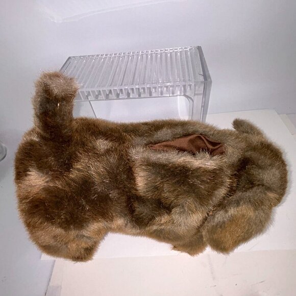 Folkmanis Hand Puppet Sitting Dog Brown Plush 14" with Back Pocket - Picture 12 of 15